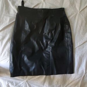 Vintage real leather highwasted skirt